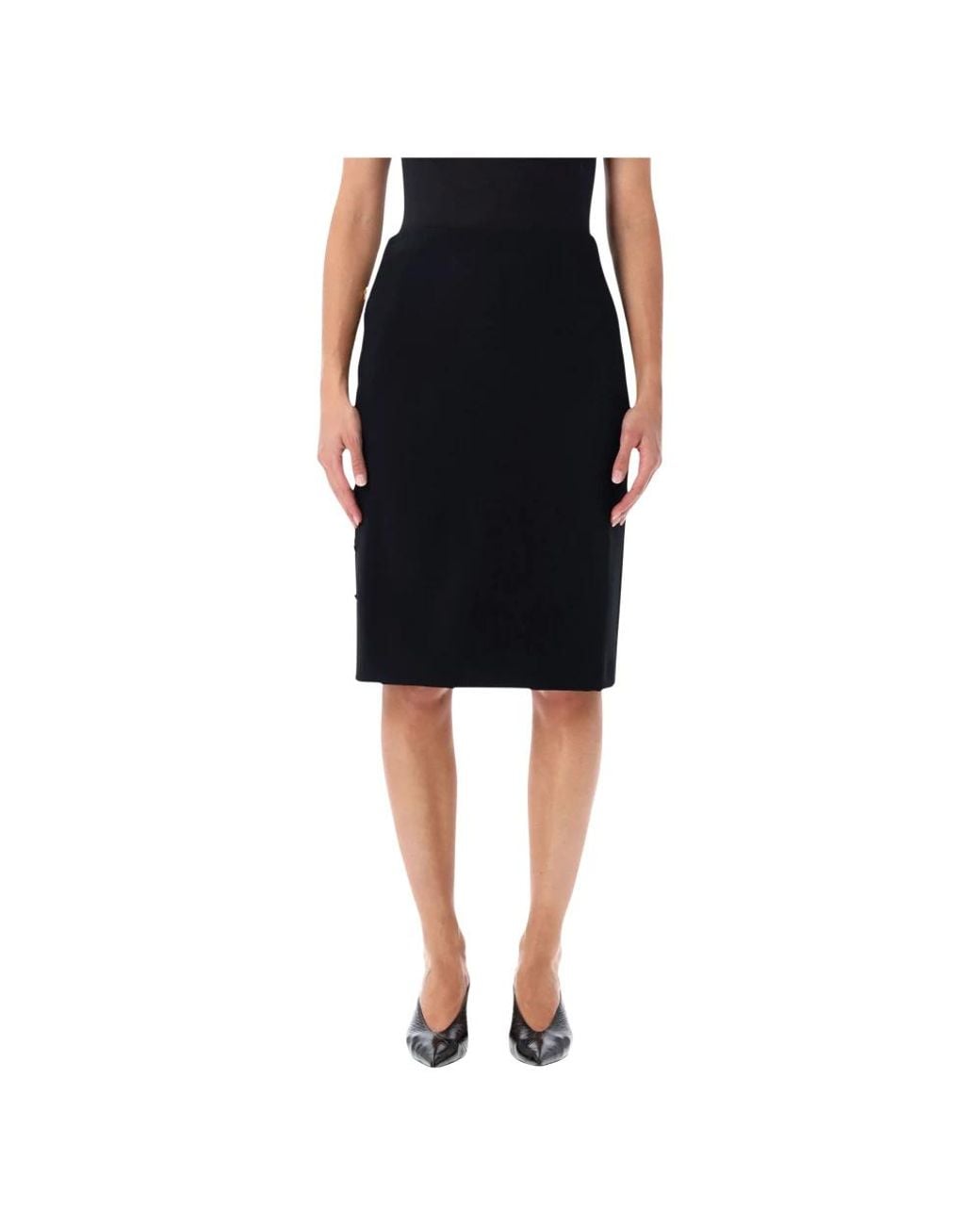 Versace Black Pencil Skirts
