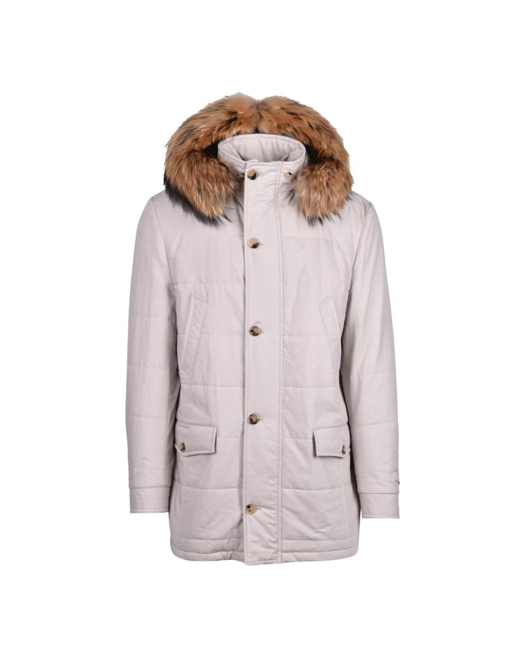 Luigi Borrelli Napoli White Parkas for men