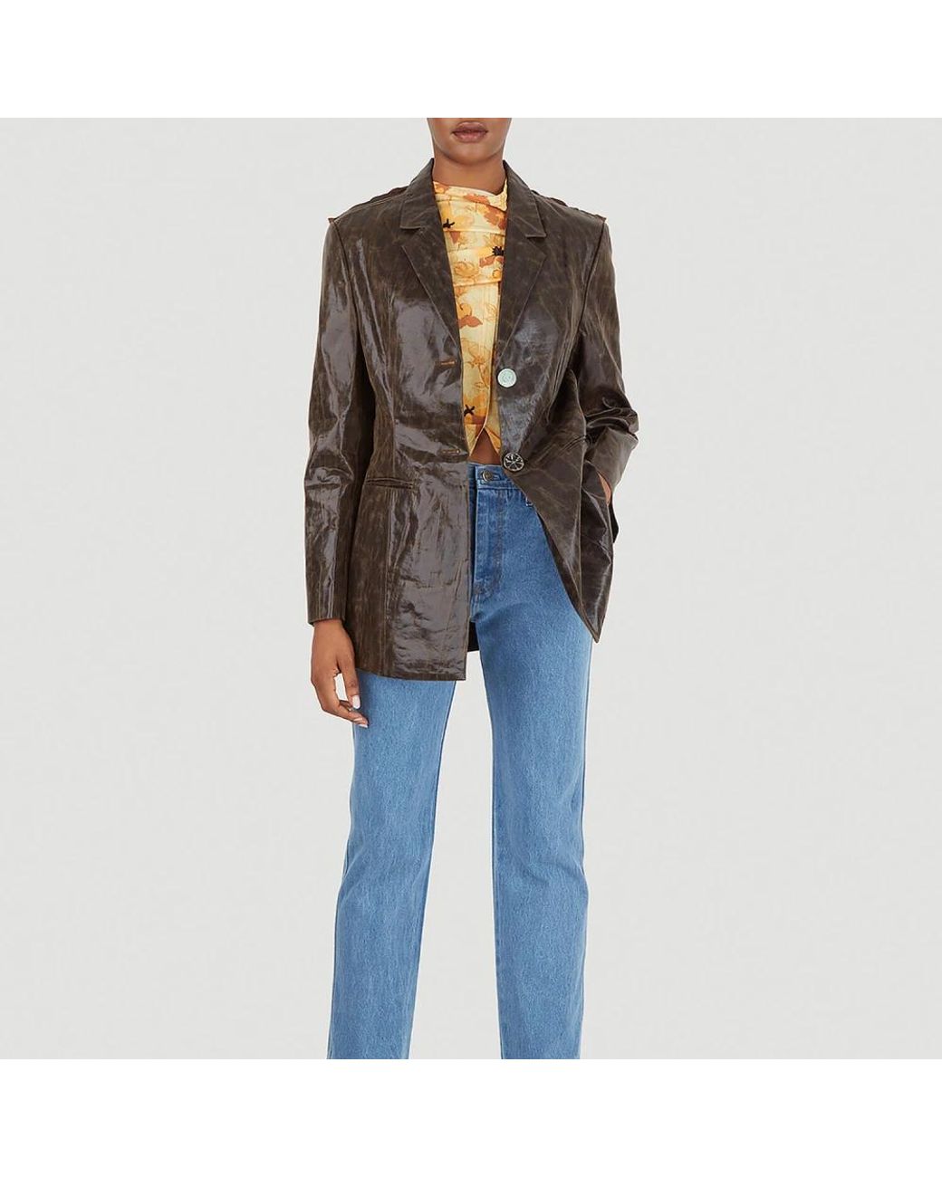 Rejina Pyo Blue Straight Jeans
