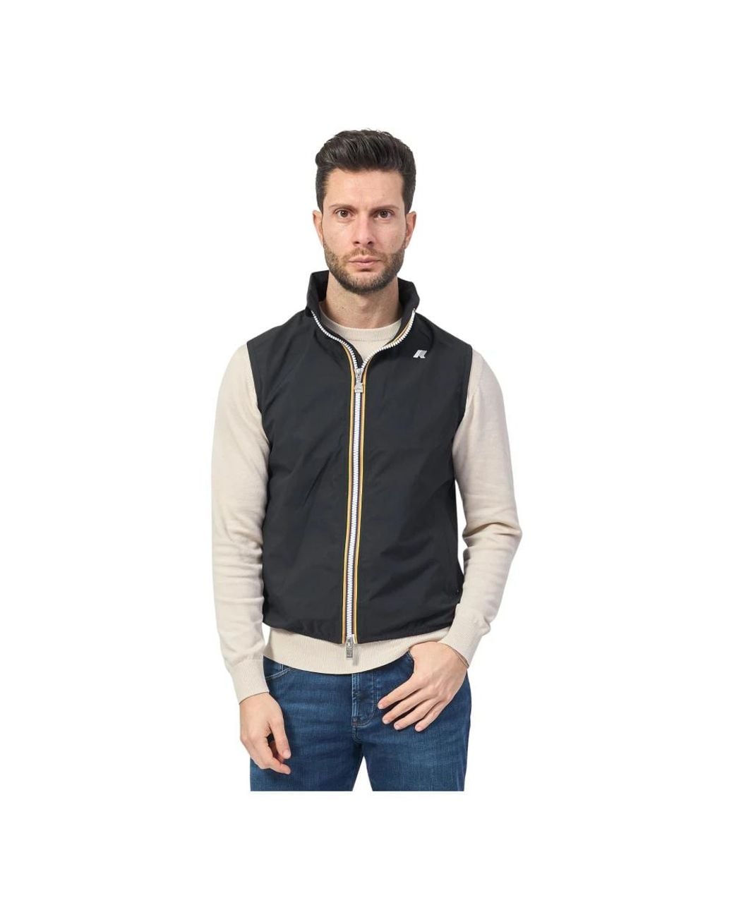 K-Way Jassen ,Zwart ,Polyester Zwarte Valen Jas in het Blue voor heren