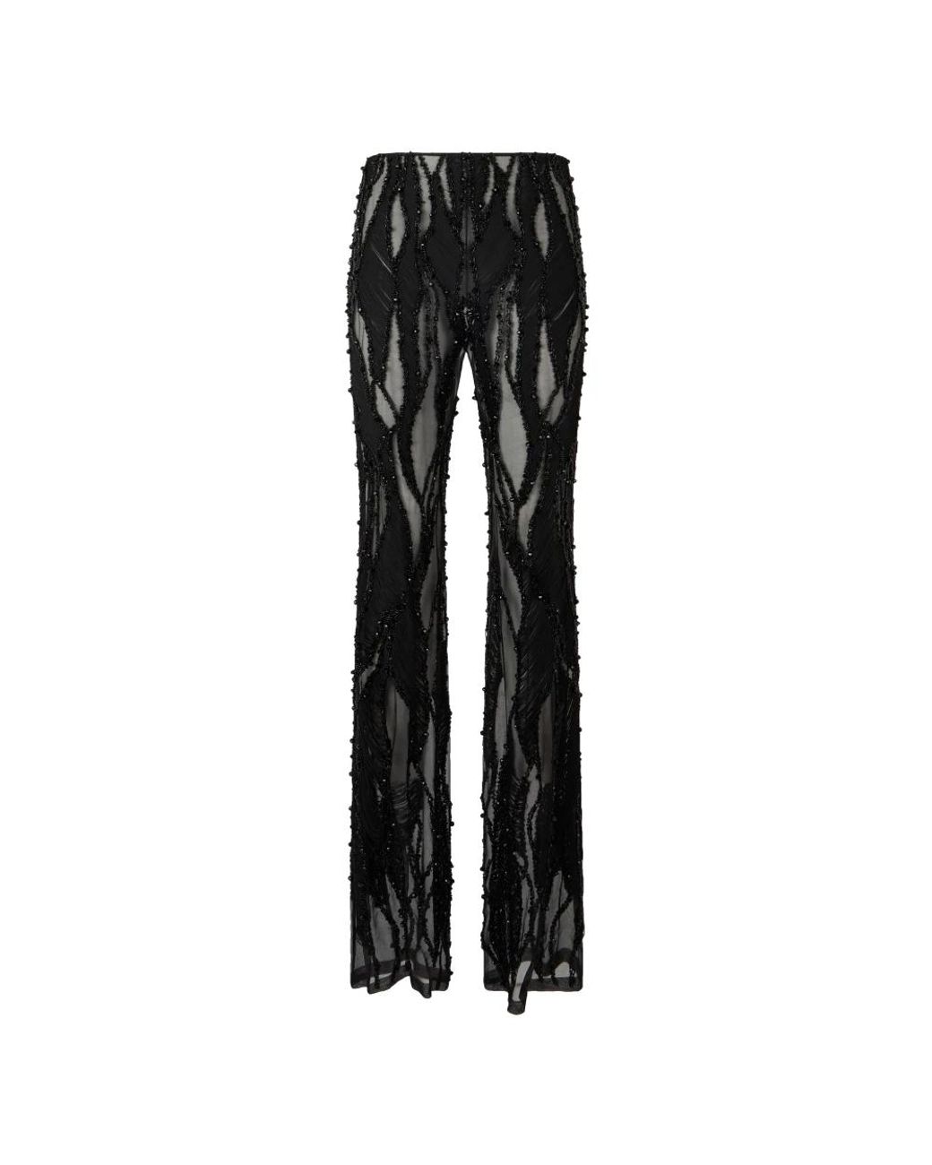 Alberta Ferretti Black Wide Trousers