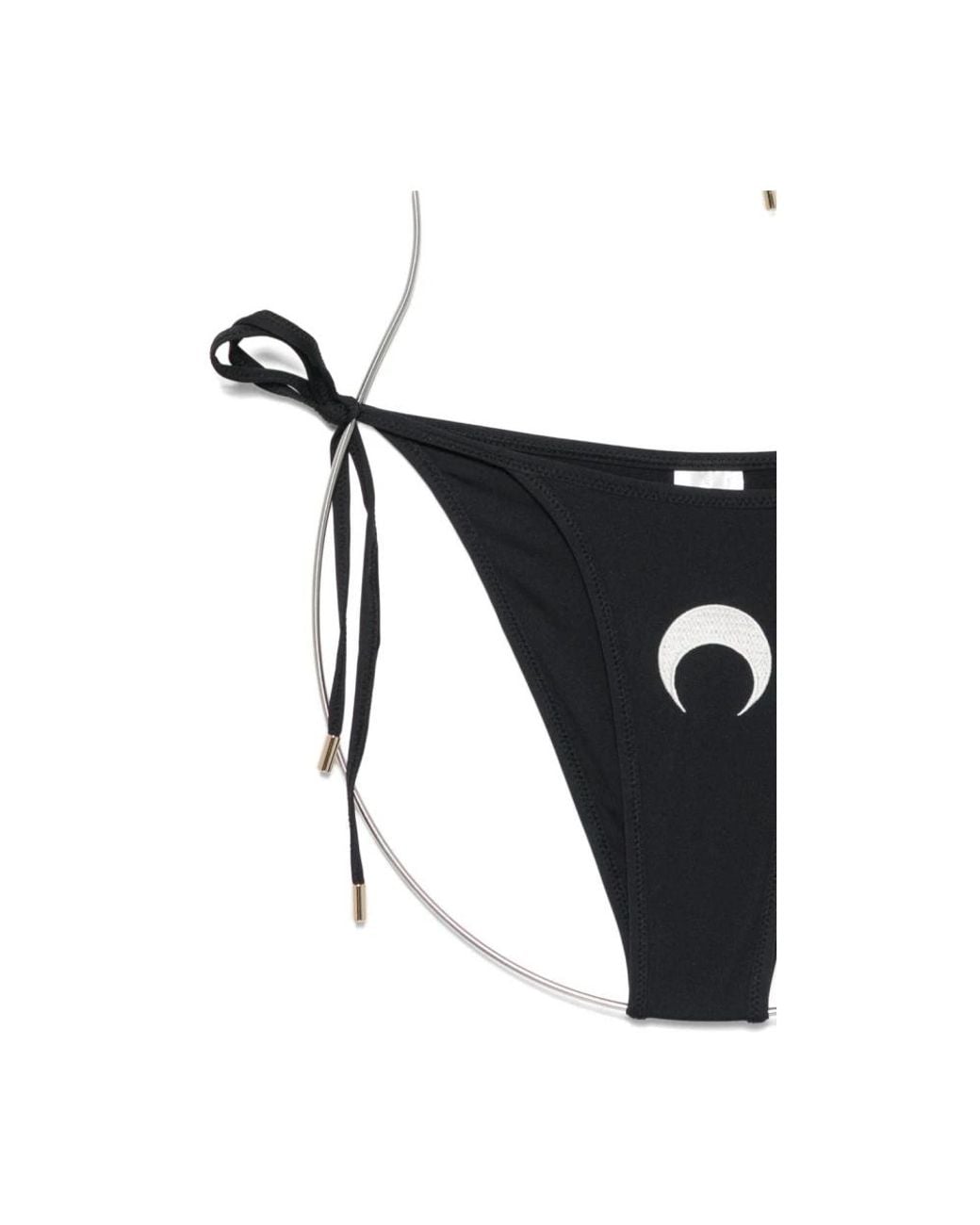 MARINE SERRE Black Bikinis