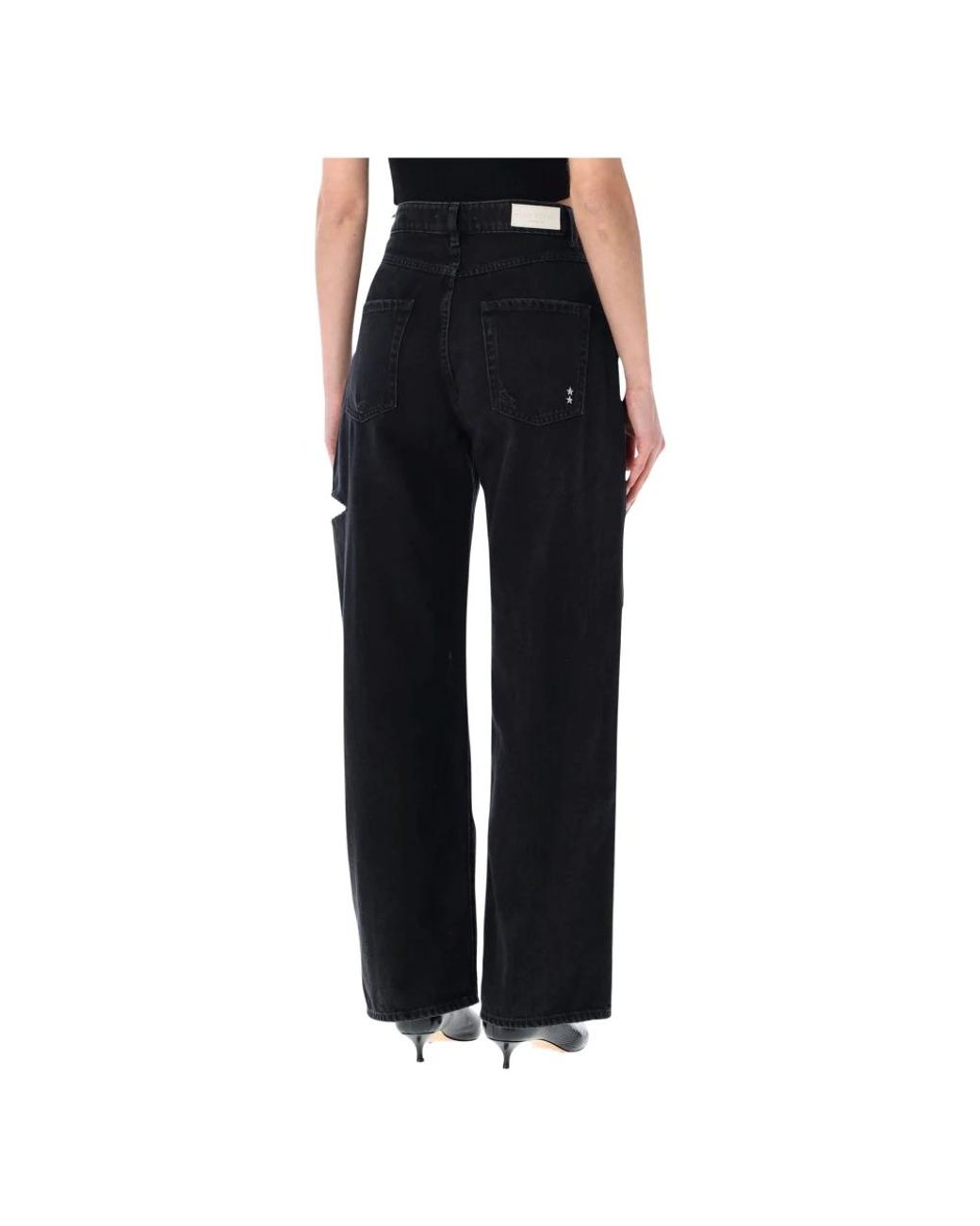 ICON DENIM Black Loose-Fit Jeans