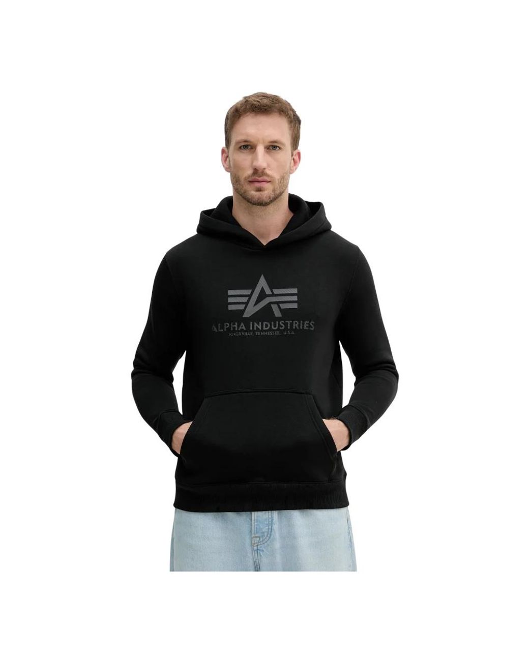 Alpha Industries Basic Carbon Hoodie in het Black voor heren