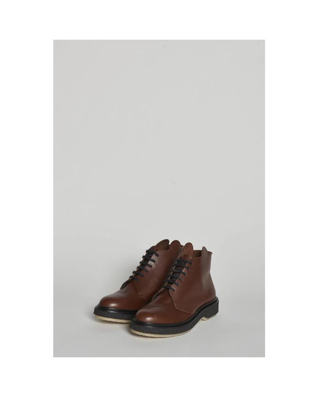 Adieu Brown Lace-Up Boots