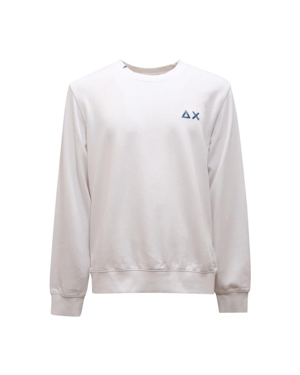 Sun 68 Basic Fleece Sweatshirt in White für Herren