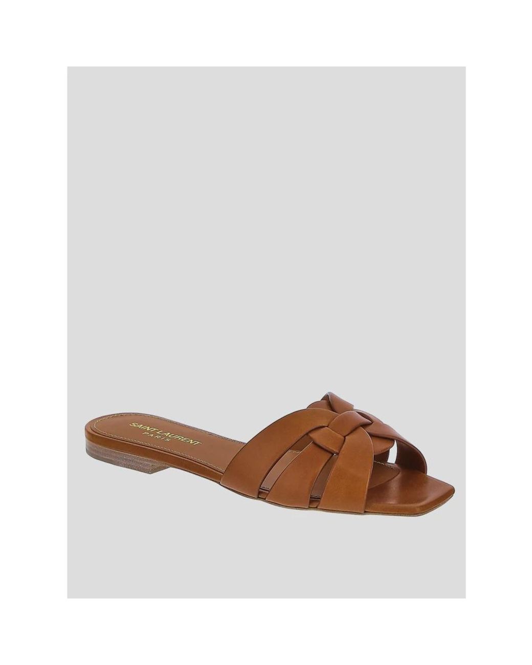 Saint Laurent Brown Sliders