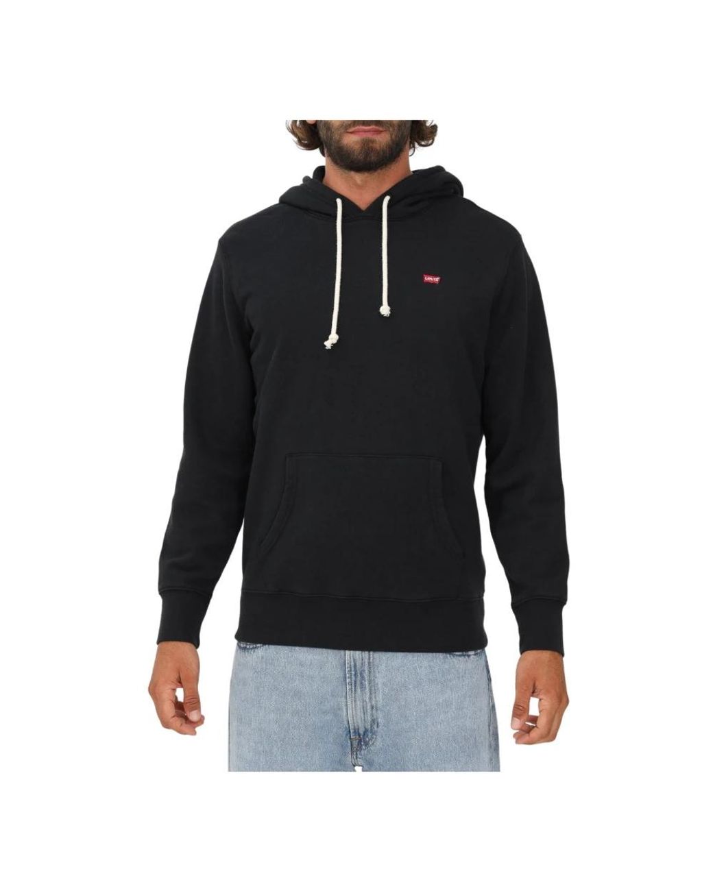 Levi's Hoodies & Sweatvesten ,Zwart ,New Original Hoodie in het Black