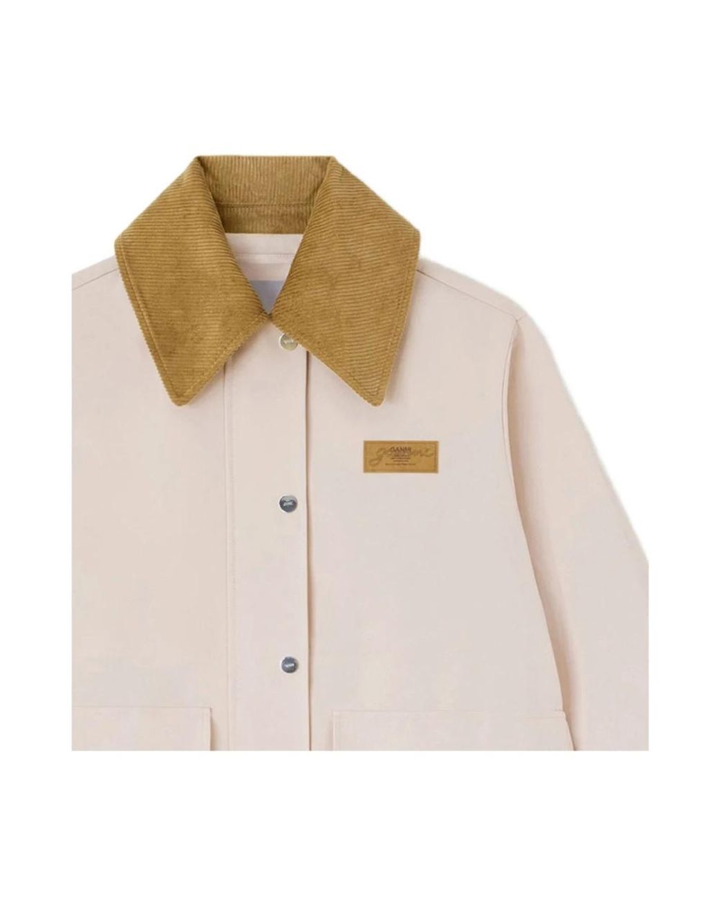 Light Jackets Ganni de color Natural