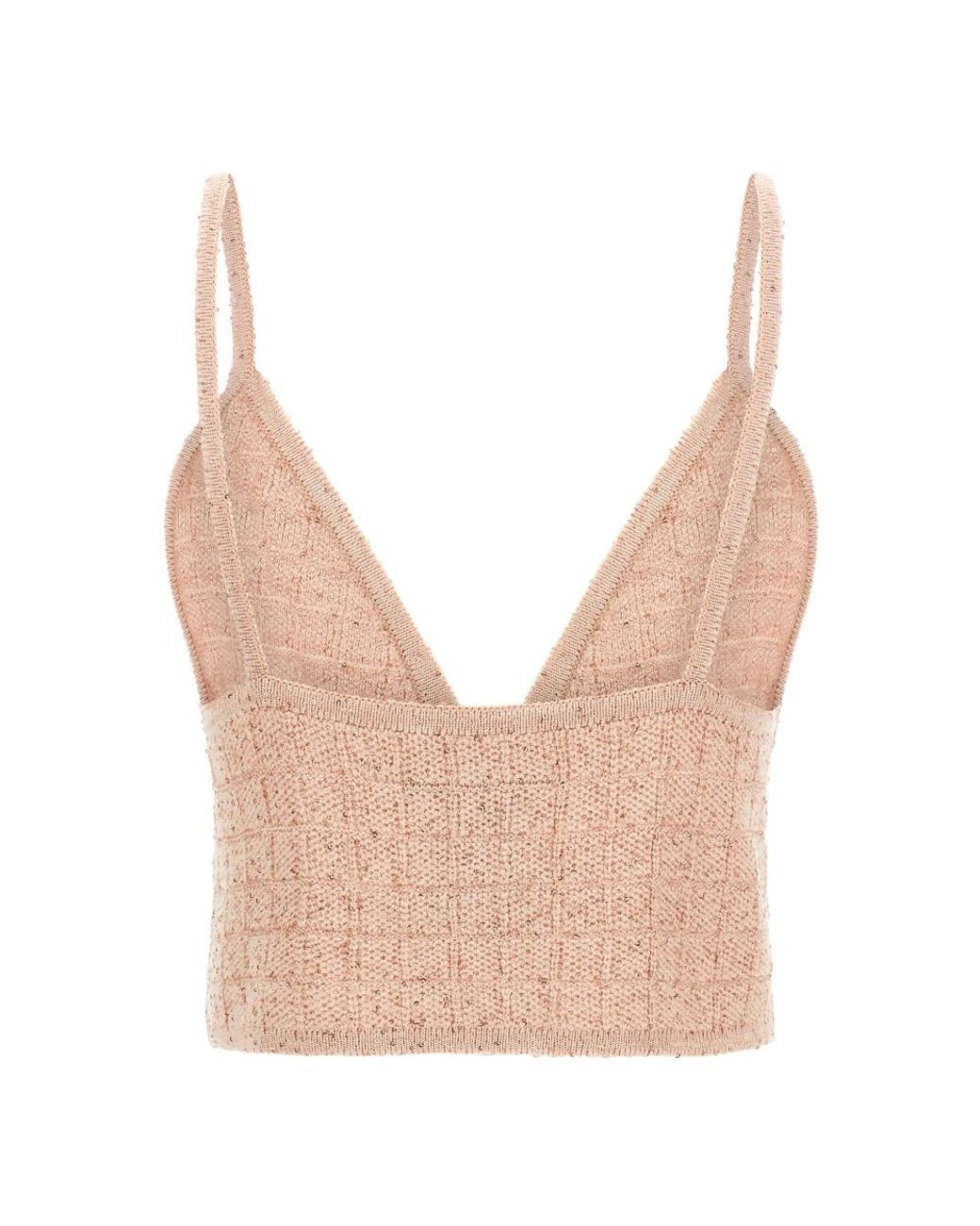Alessandra Rich Natural Sleeveless Tops