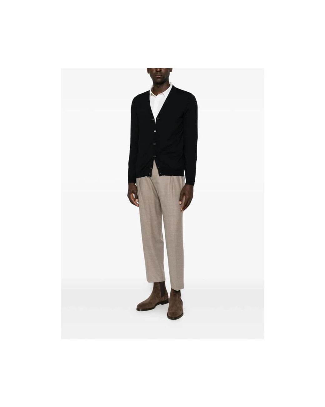 BRIGLIA Gray Suit Trousers for men