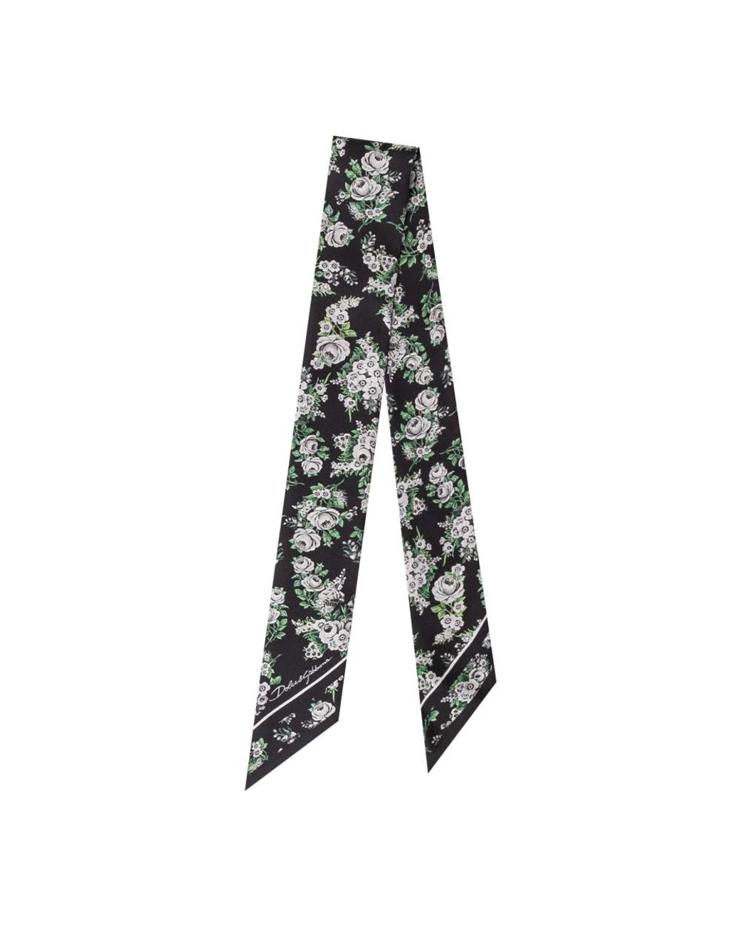 Dolce & Gabbana Black Silky Scarves