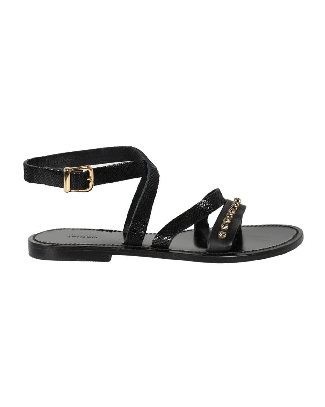 Pinko Flat Sandals in het Black