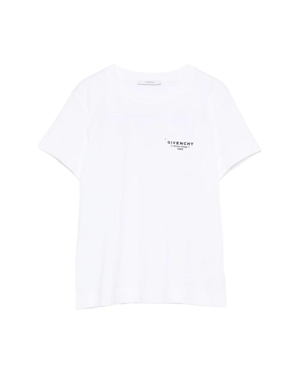 Givenchy T-Shirt Met Stamp Print in het White