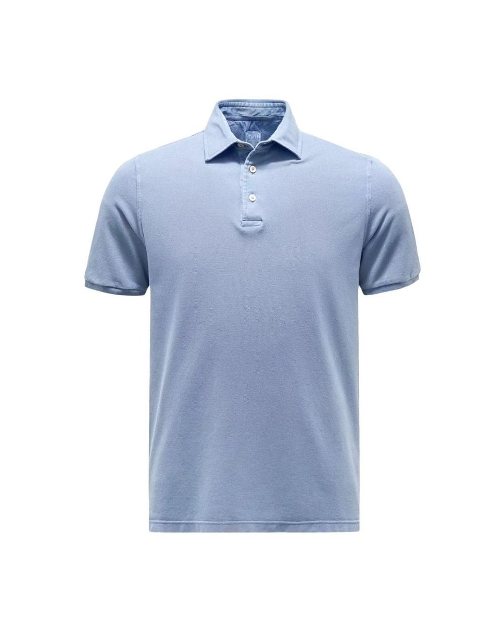 Fedeli Kurzarm piqué polo hellblau in Blue für Herren