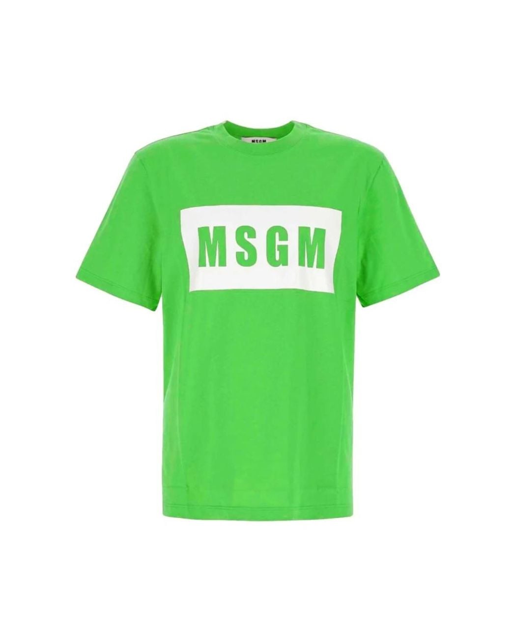 MSGM Green T-Shirts for men