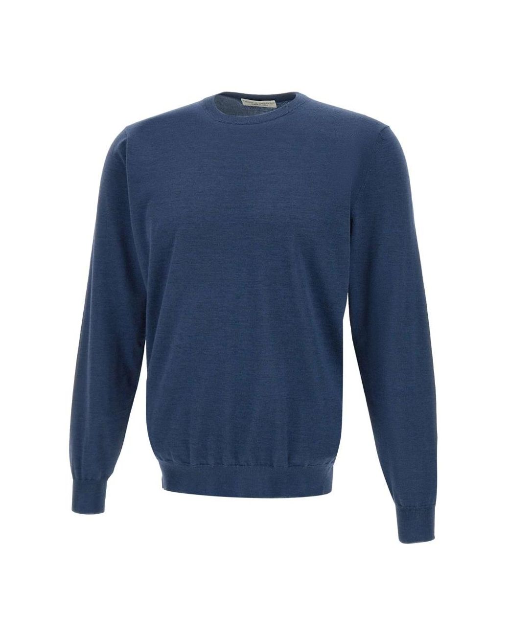 FILIPPO DE LAURENTIIS Blue Round-Neck Knitwear for men