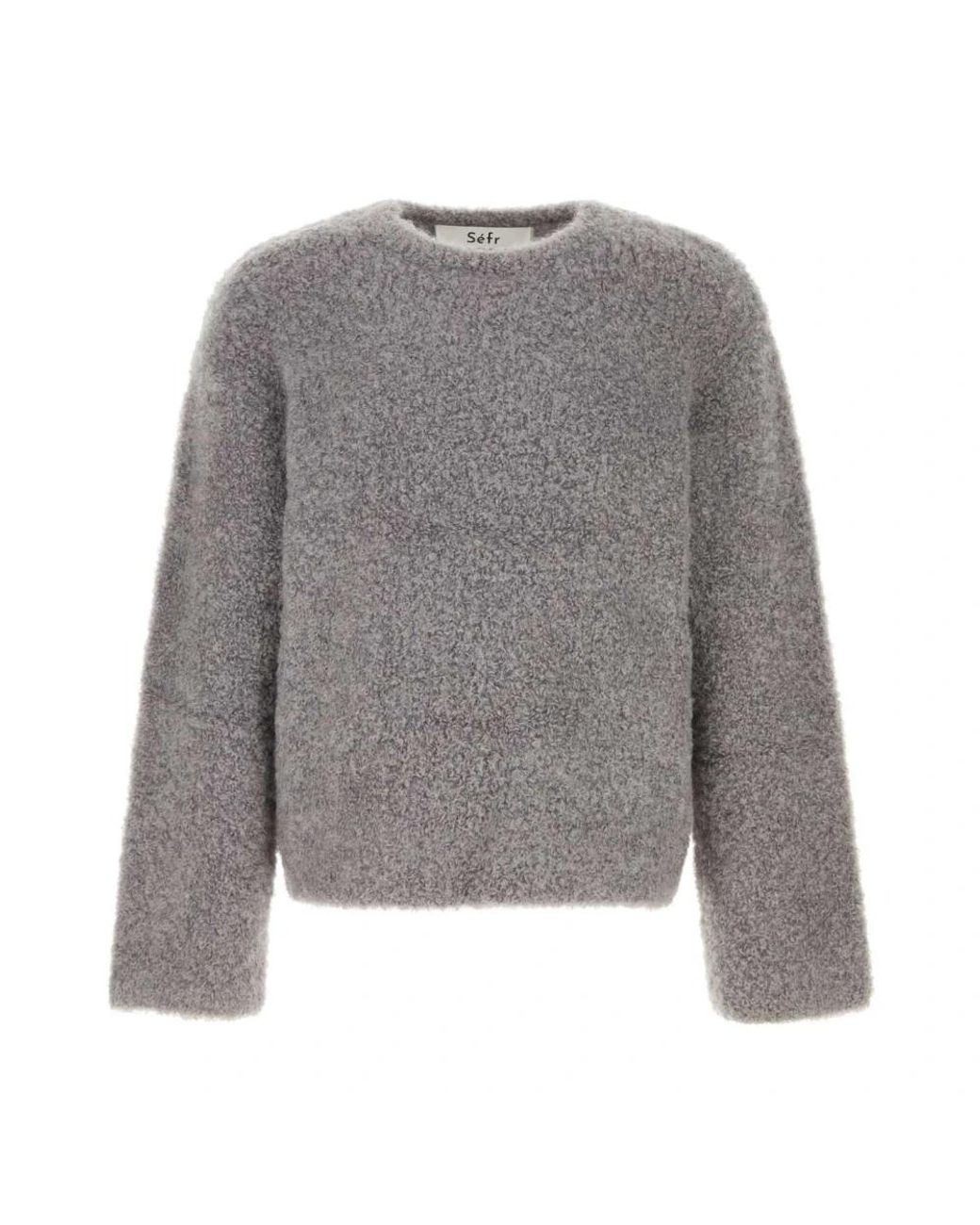 Séfr Gray Round-Neck Knitwear for men
