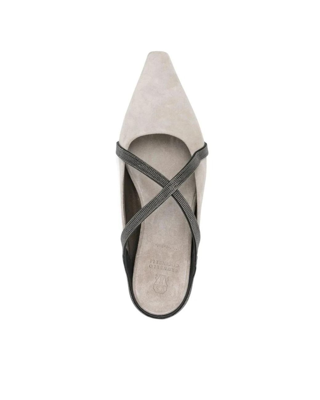 Brunello Cucinelli Natural Ballerinas Mit Spitzer Kappe
