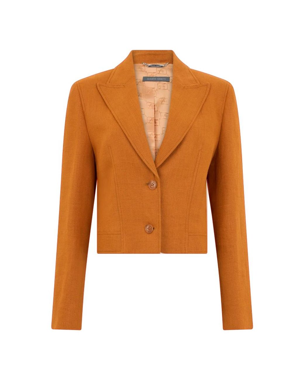 Alberta Ferretti Orange Blazers