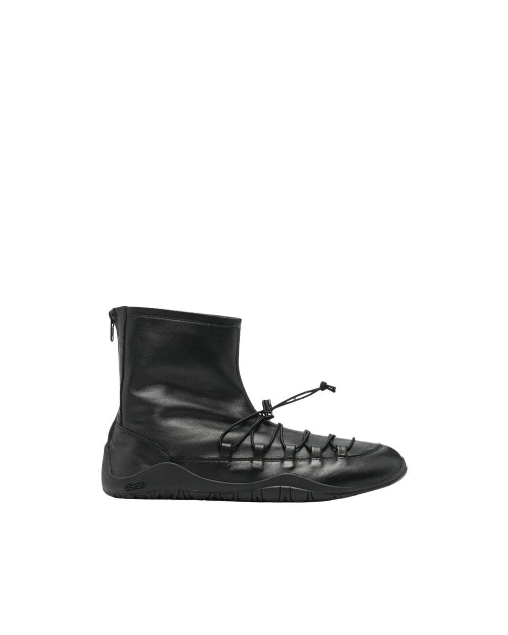 Dear Frances Black Lace-Up Boots