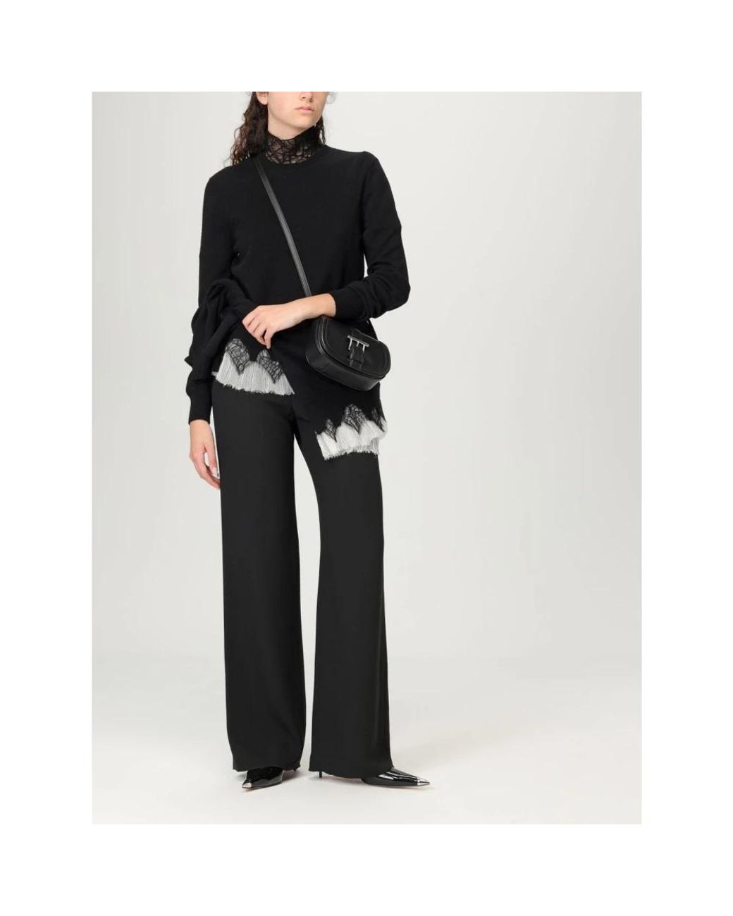 McQueen Black Cross Body Bags