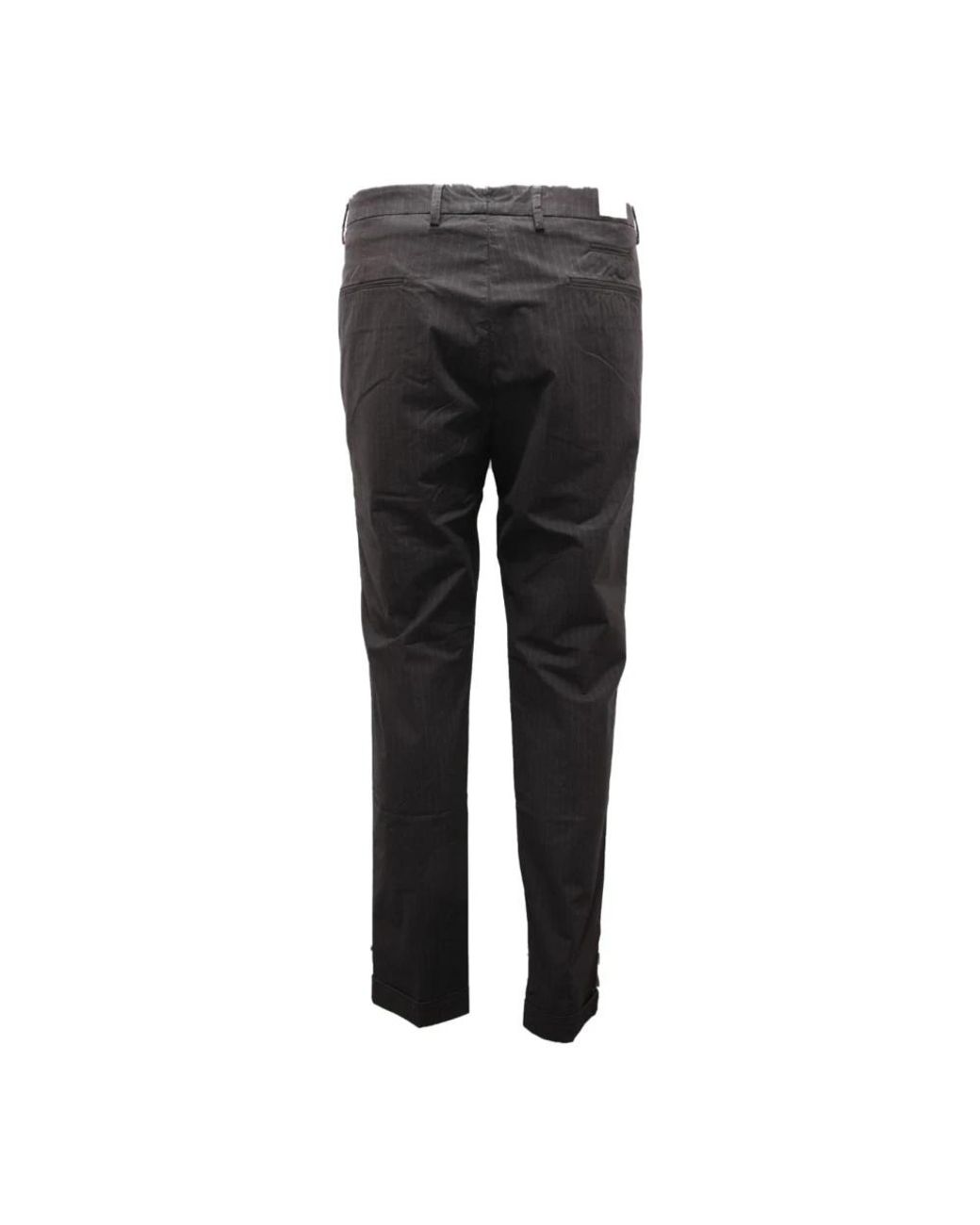 BRIGLIA Pinstripes Slim Hose Made in Black für Herren