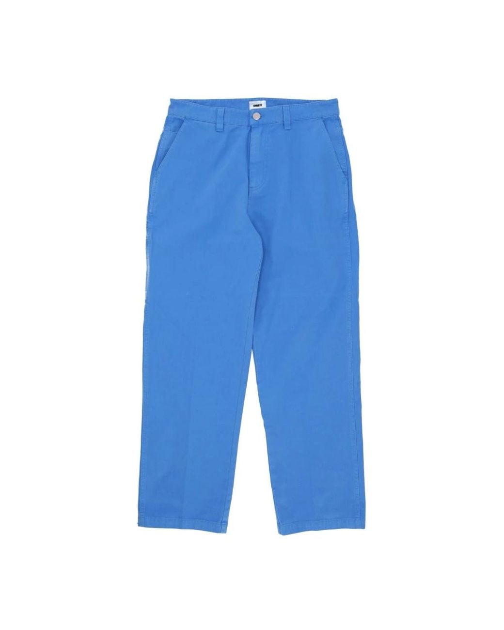Obey Broeken ,Blauw ,Katoen Katoenen Twill Timmerman Pant Frans Blauw in het Blue voor heren