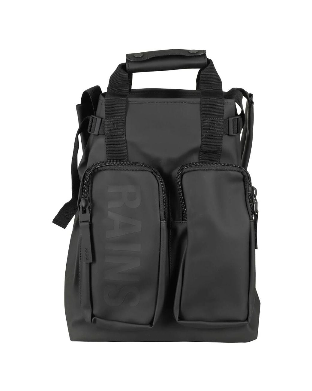 Rains Black Backpacks for men