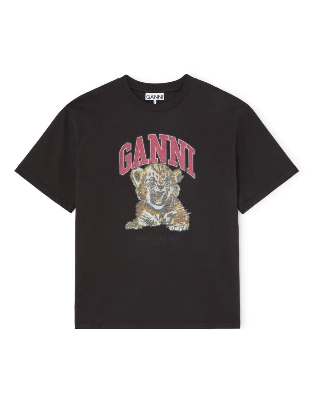 Ganni T-Hemden in het Black