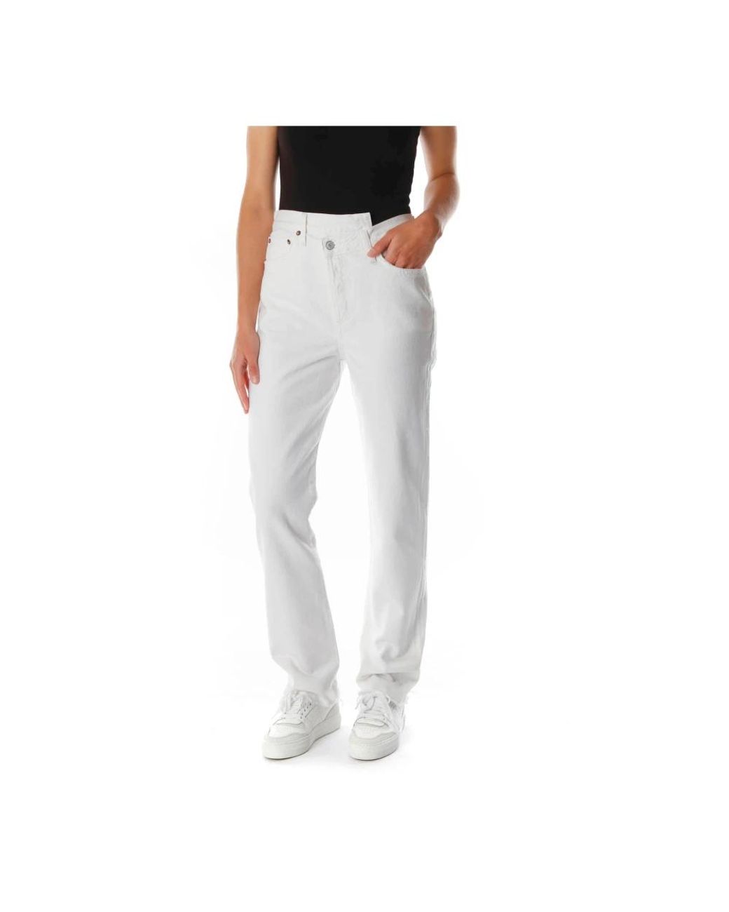 Agolde White Straight Jeans
