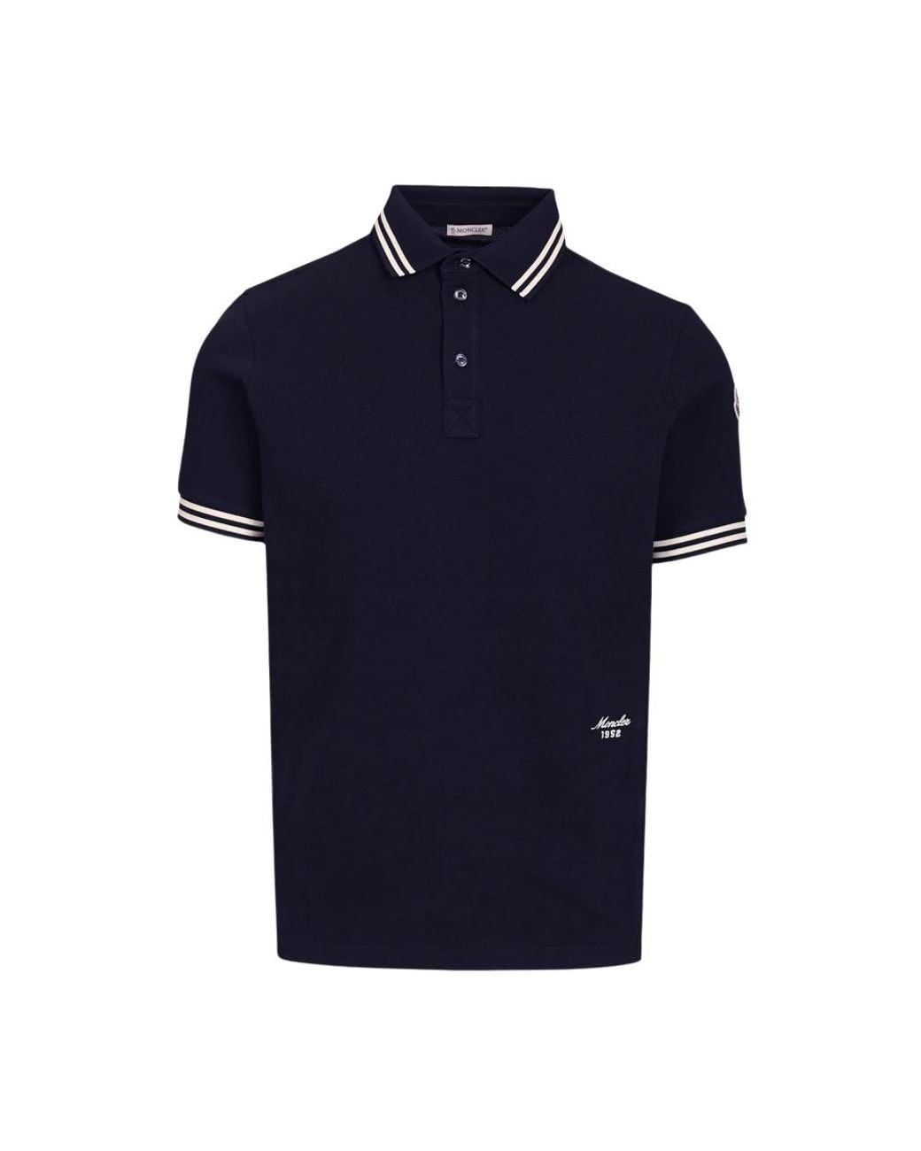Moncler Blue Polo Shirts for men