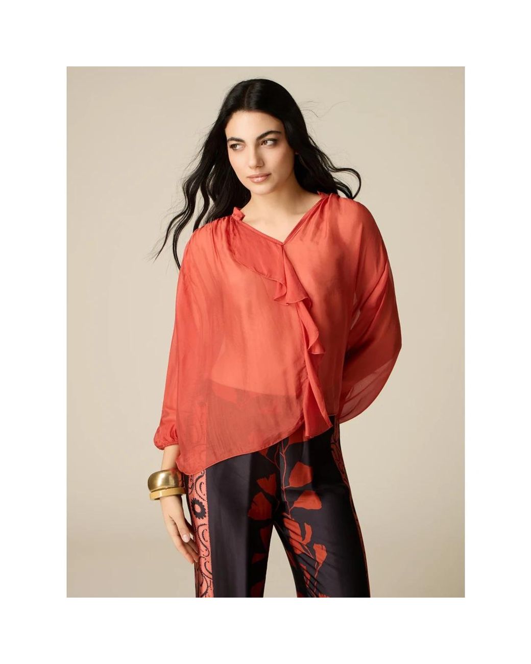 Blouses Oltre de color Red
