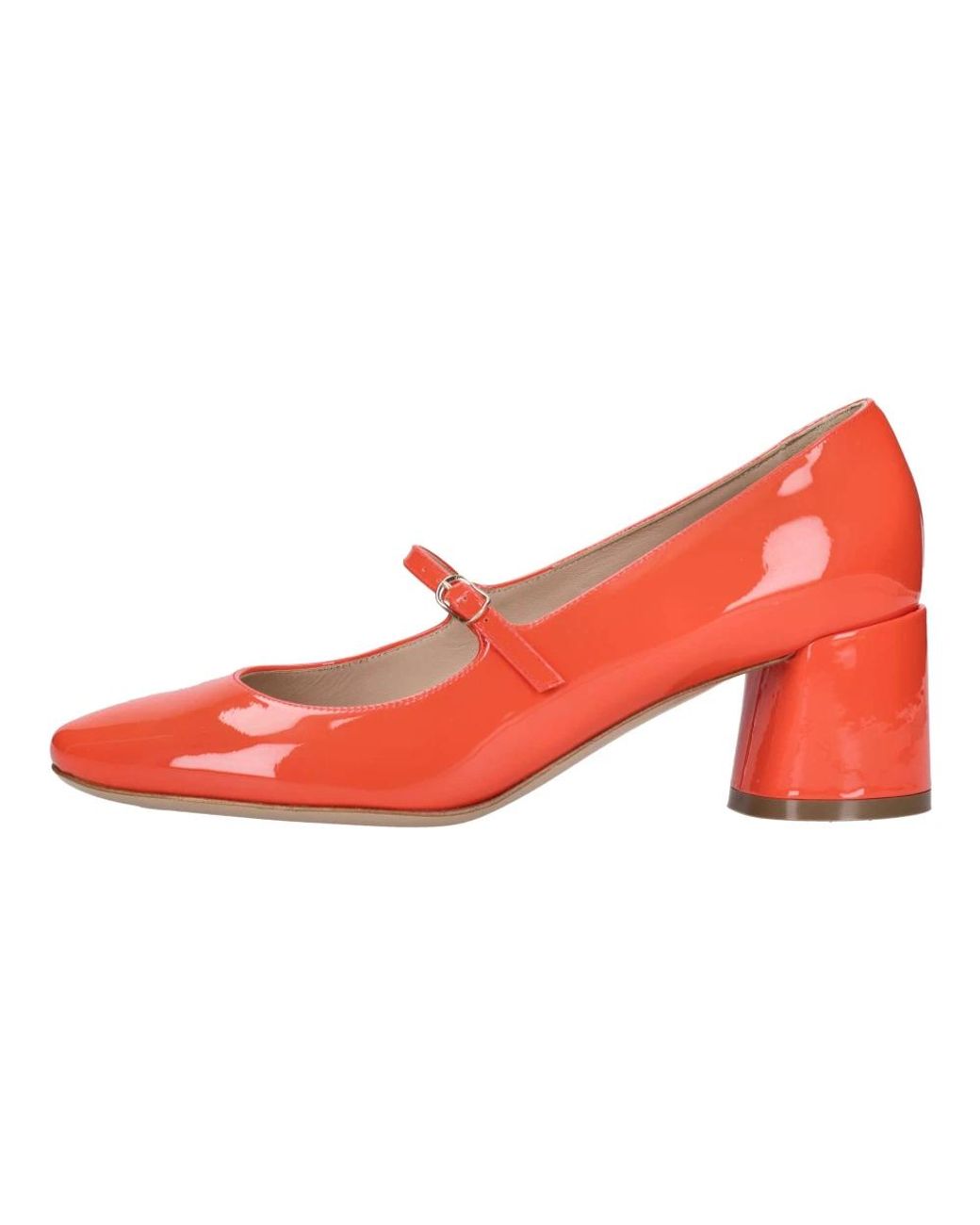 Casadei Schoenen ,Oranje ,Leer Oranje Pumps Met Hak in het Pink