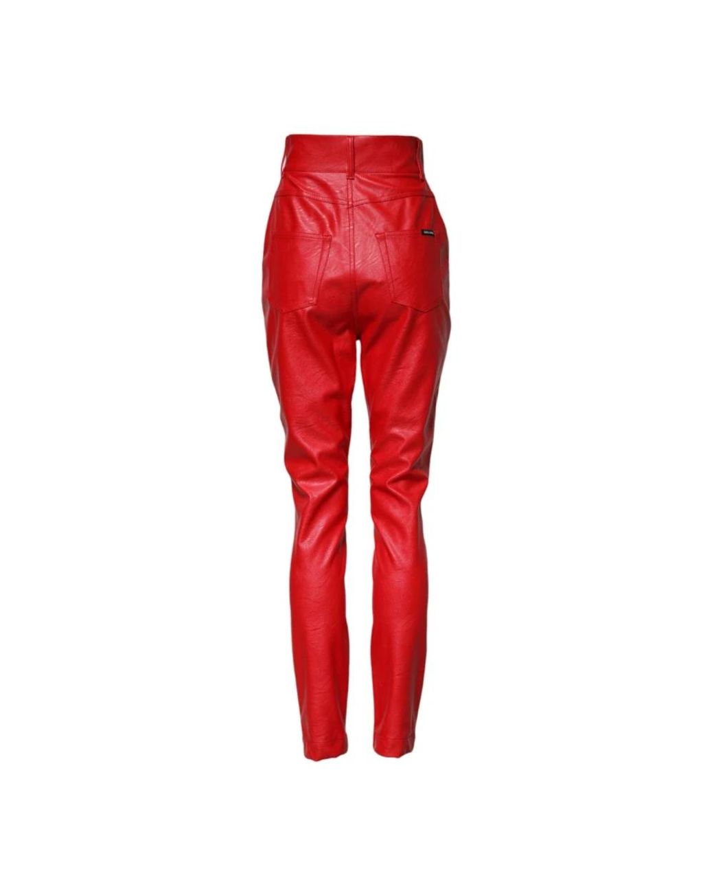 Dolce & Gabbana Red Slim-Fit Trousers
