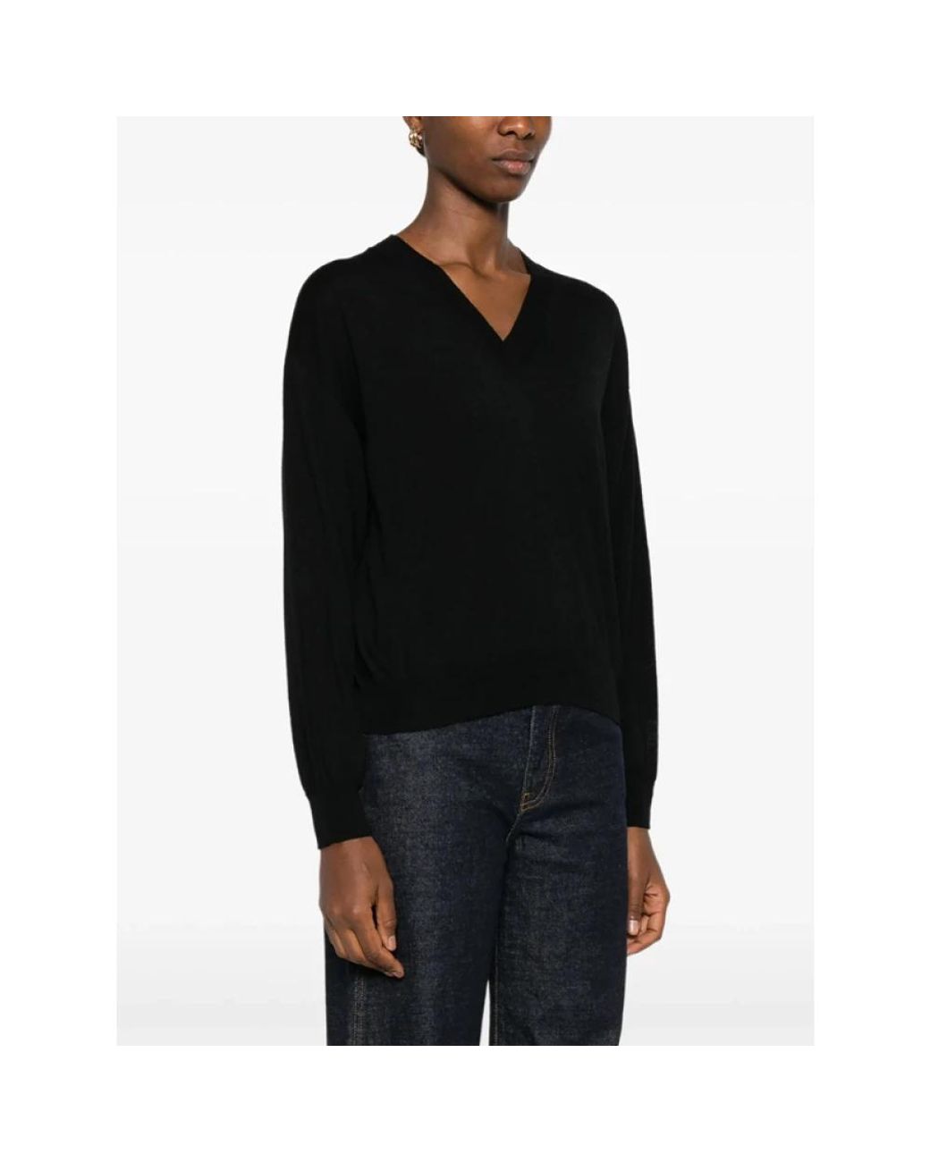 Peserico Black V-Neck Knitwear