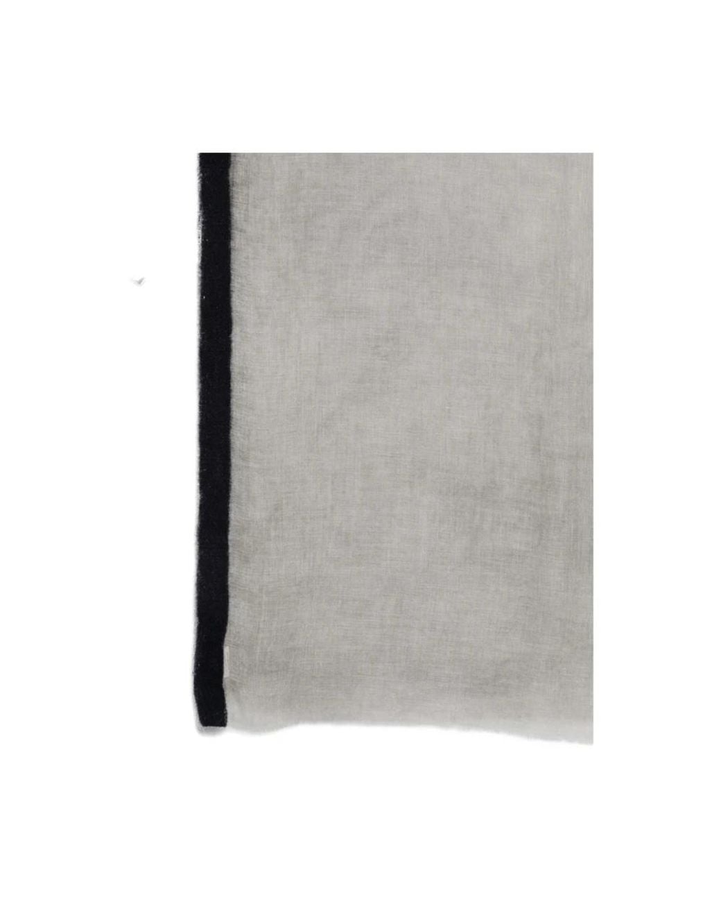 Faliero Sarti Gray Silk Scarves