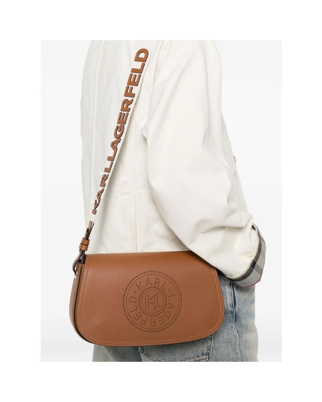 Karl Lagerfeld White Shoulder Bags