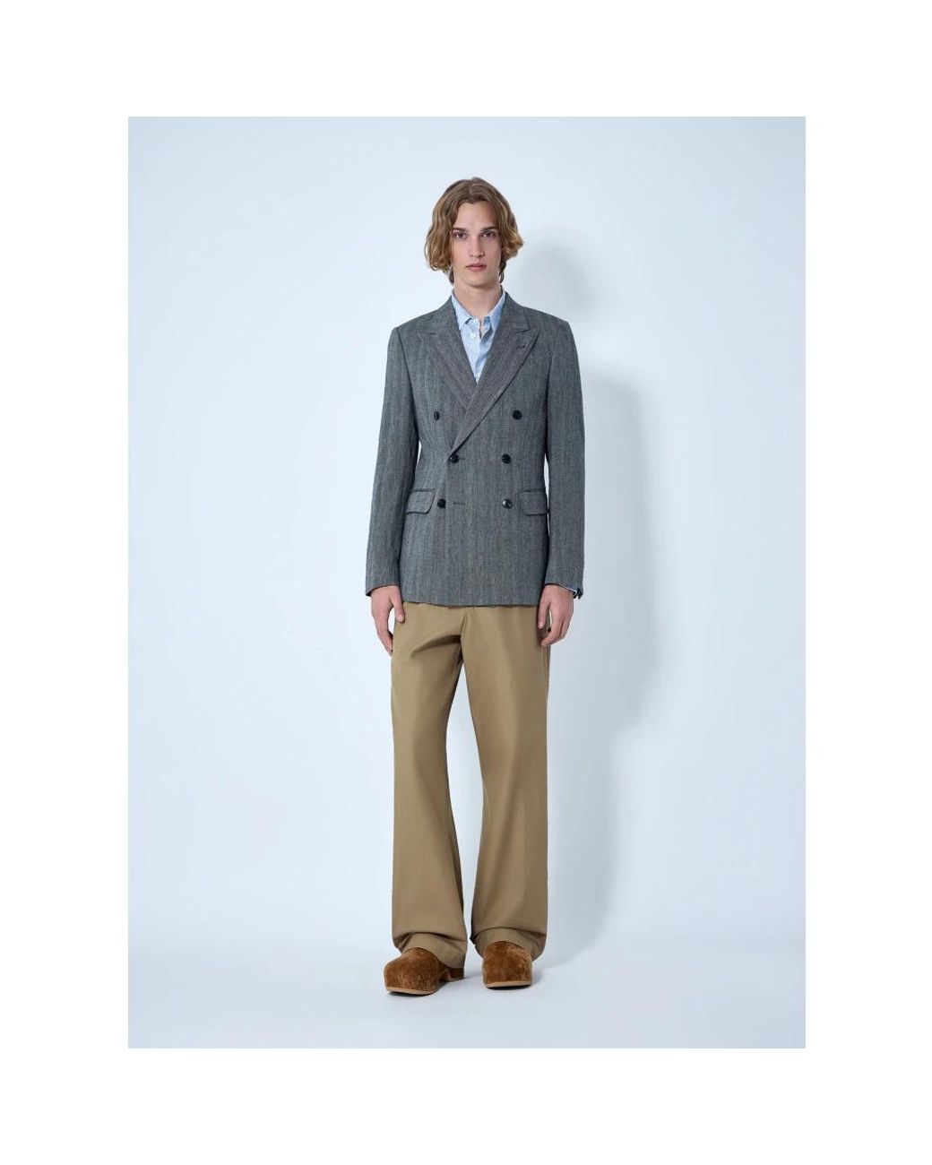 Dries Van Noten Blue Blazers for men