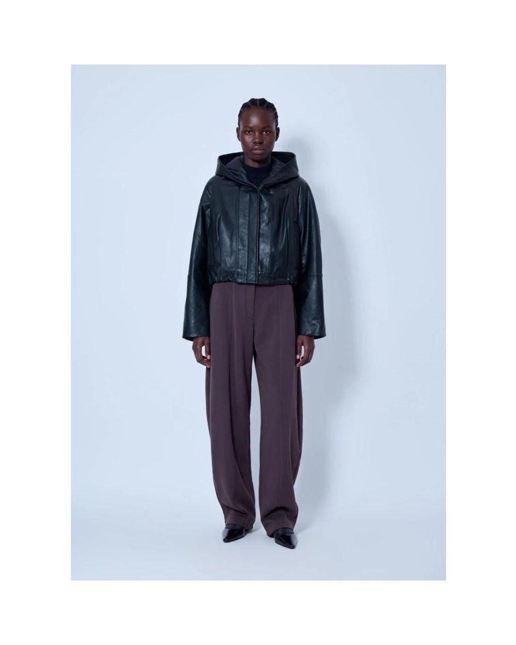 Sportmax Blue Leather Jackets