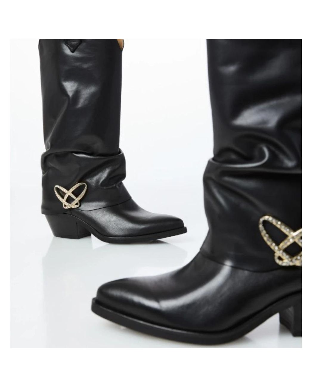 Ovyè Black Cowboy & Biker Boots