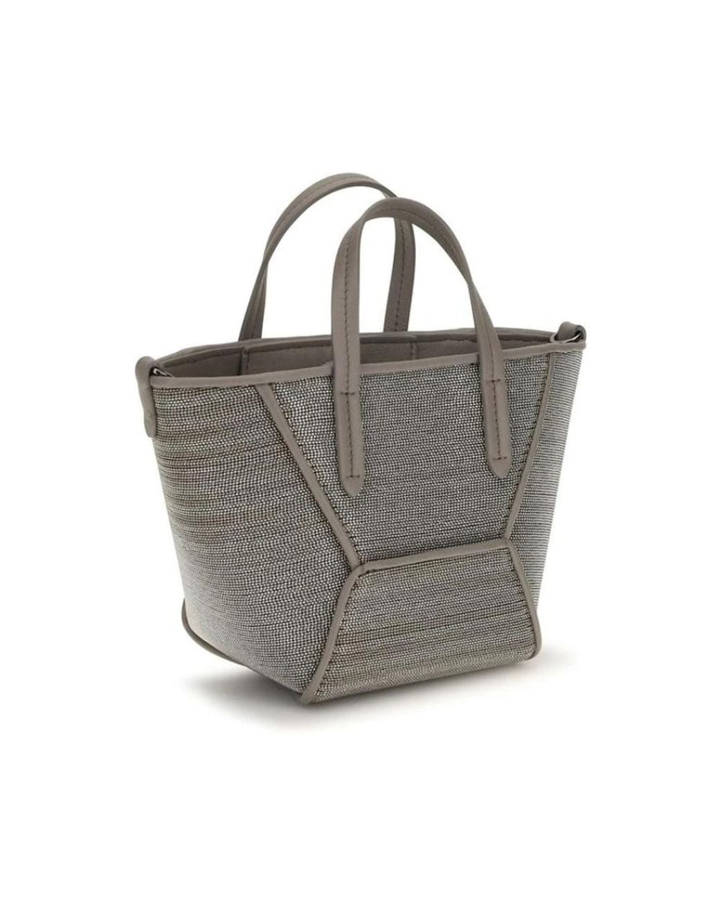 Brunello Cucinelli Gray Shopping Bags