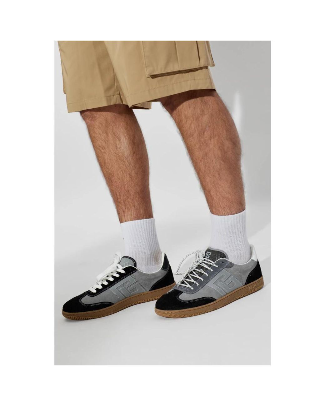 Balmain Black 'Swan' Sports Shoes for men