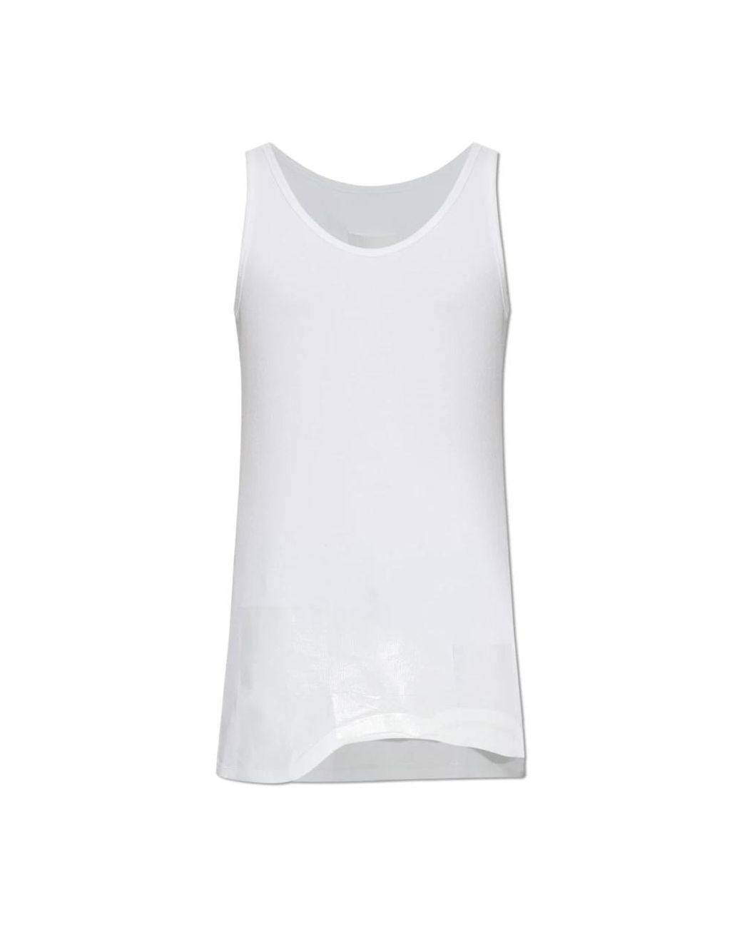 Maison Margiela White Sleeveless Tops for men