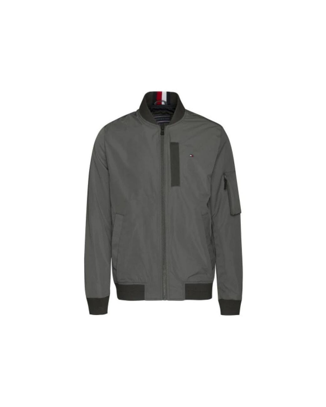 Tommy Hilfiger Jassen ,Grijs ,Polyester Gestreept Bomberjack in het Gray voor heren