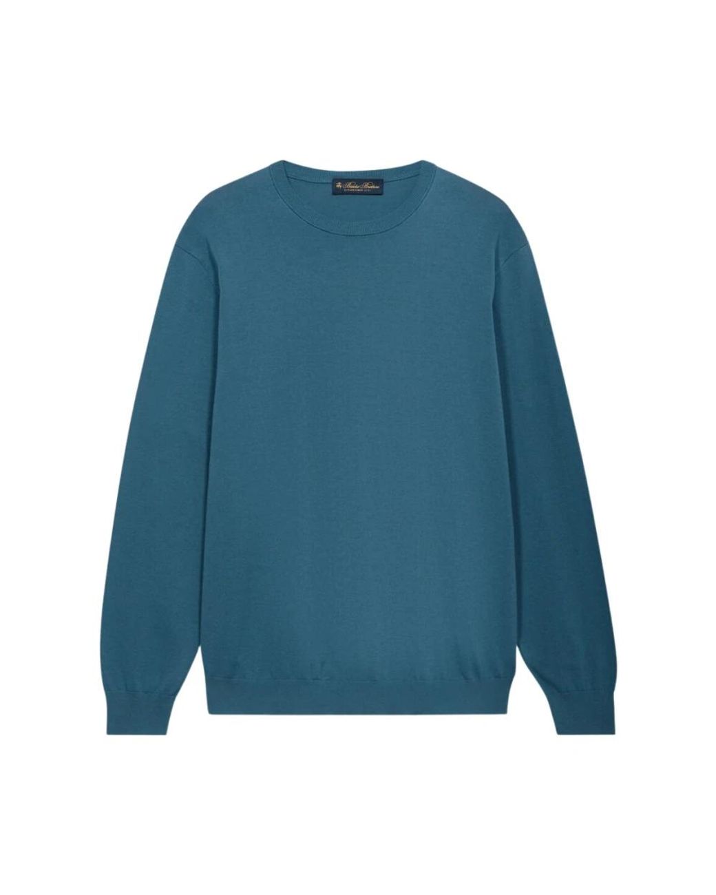 Brooks Brothers Truien & Vesten ,Blauw ,Katoen Country Club Gemerceriseerd Katoenen Ronde Hals in het Blue voor heren