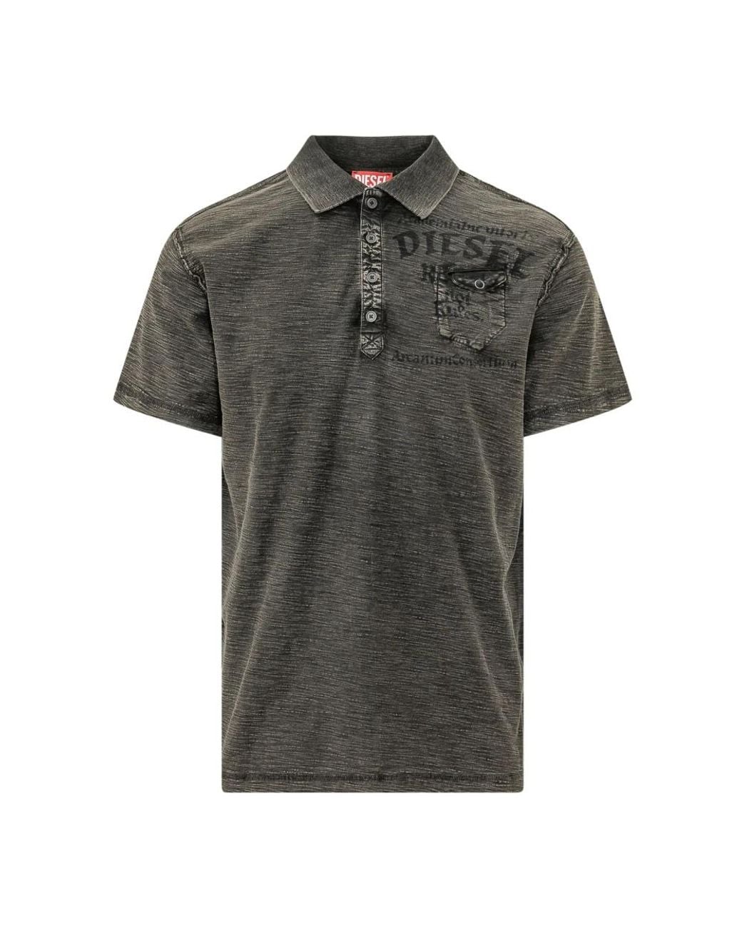 DIESEL Gray Polo Shirts for men