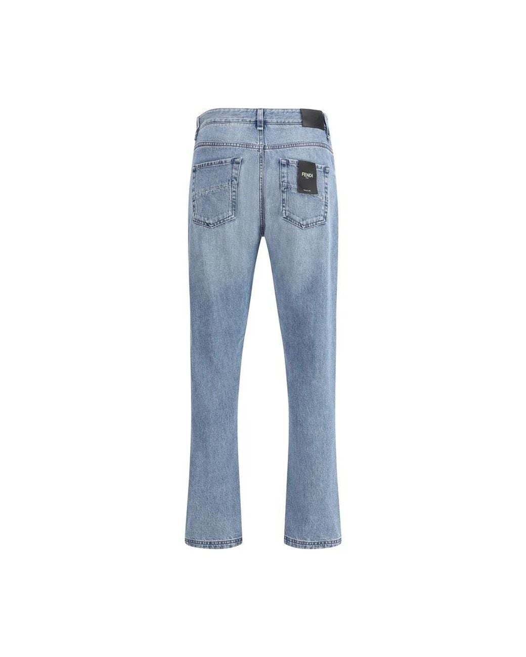 Fendi Blue Straight Jeansh for men