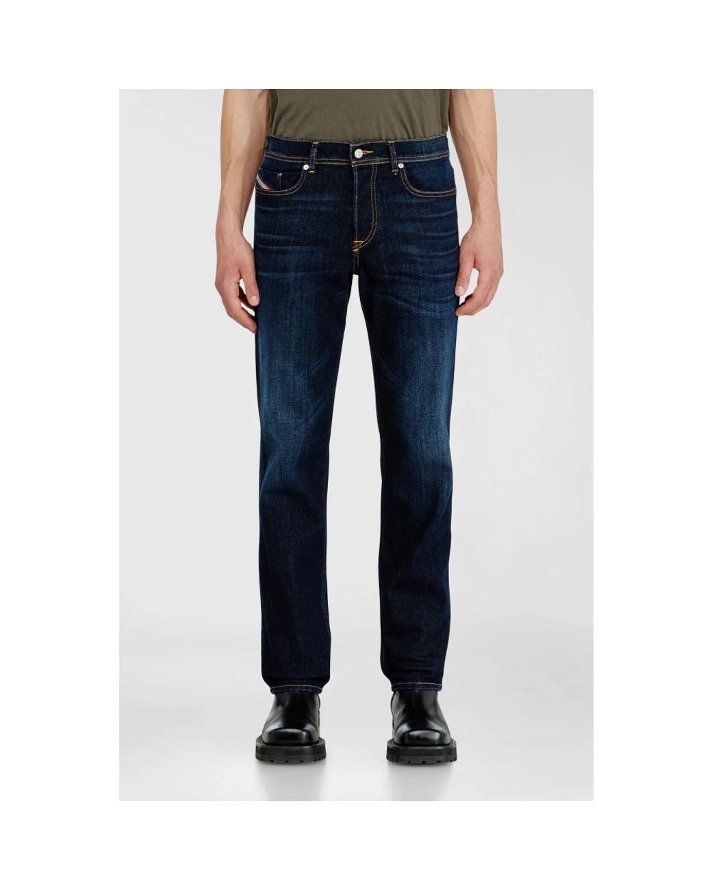 DIESEL Blue Straight Fit Jeans for men