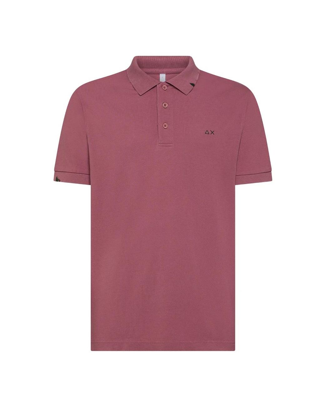 Sun 68 Tops ,Roze ,Polyester Vintage Polyester Polo Shirt in het Purple voor heren